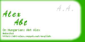 alex abt business card